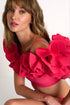 Shan Rose Off Shoulder One Of A Kind Hand-Made Top